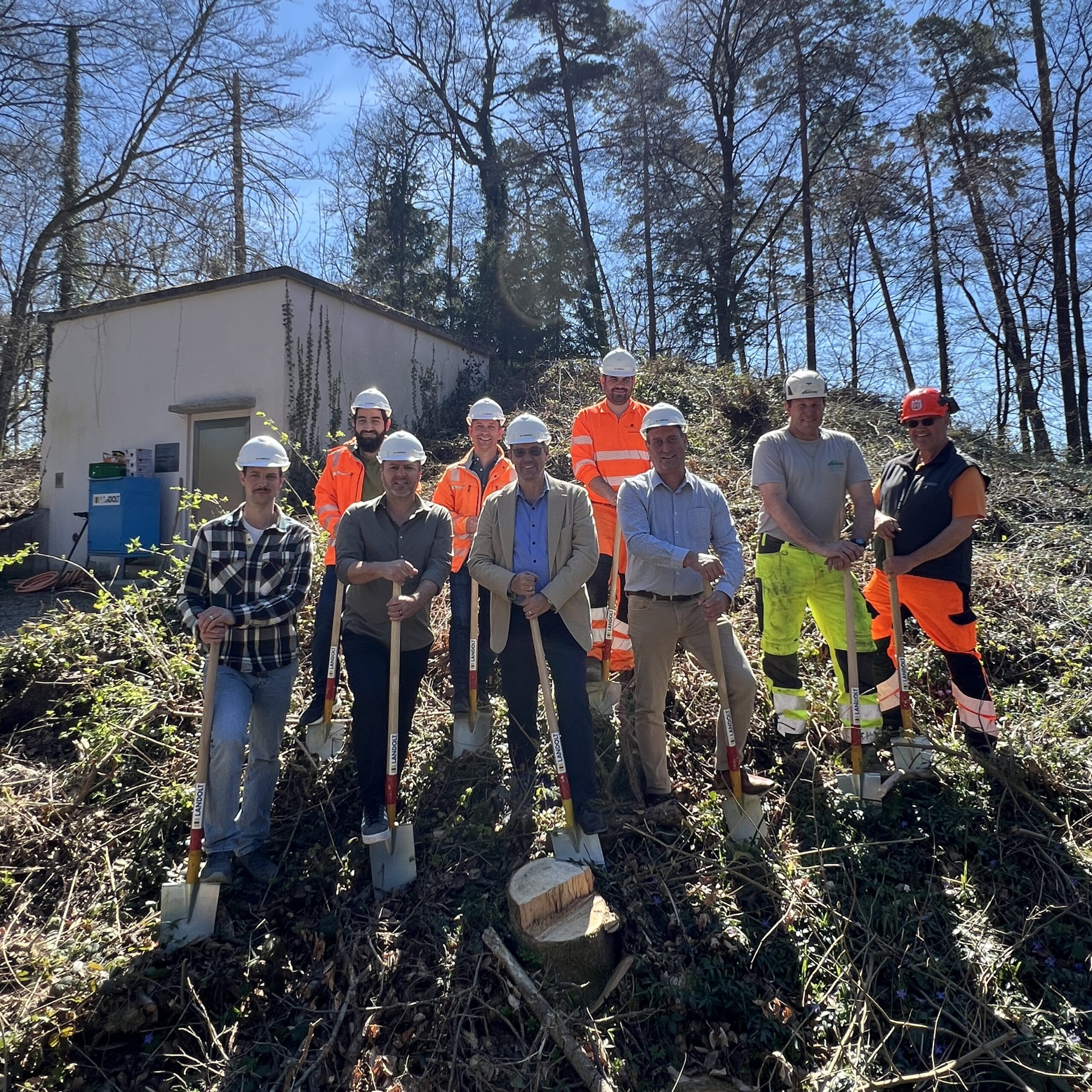 Baustart Anbau einer zusätzlichen Wasserkammer Reservoir Rütibuck